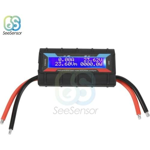RC 60V 130A High Precision Watt Meter and Power Analyzer w/ Backlight LCD Voltmeter Ammeter Voltage Current Meter