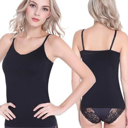 Women Camisole Solid Color Modal Spaghetti Solid Cami Top Vest Female Camisole Seamless Bra Padded Clothing