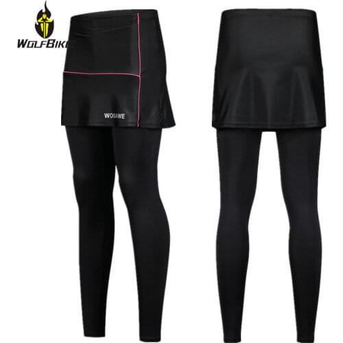 WOSAWE Cycling Pants For Women Breathable Soft Mtb Cycling Clothes Bicycle Riding 3D Gel Pad Bike Tight Trousers Skirt