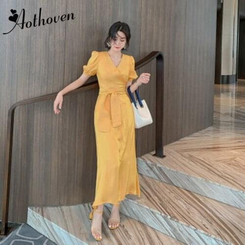 2020 Summer Office Sexy Party Dresses Women Sashes V Neck Short Lantern Sleeve Elegant Dresses Vintage Bandage Dress Vestidos
