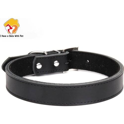 1 Piece Genuine Leather Durable Pet Dog collar Brown Black Red Orange Pink Green Blue for Puppy Large Dog Collar Size XS S M L