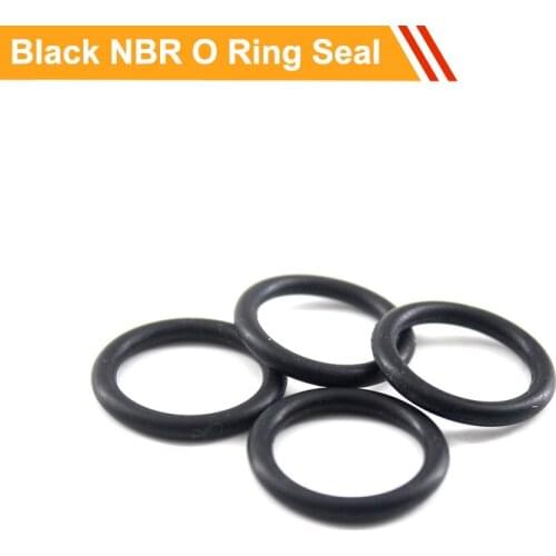 100pcs 2.4mm CS O Ring Seal Black Rubber O Type Seal Ring Gasket 25/26/27/28/30/32/35/40mm OD NBR O-ring Gasket Seal