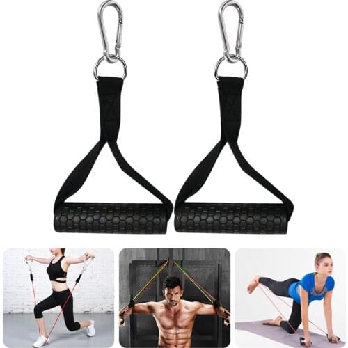 2pcs Yoga Pilates Pull Rope Elastic Resistance Band Handles Fitness Equipment Multi-function Equipment for Exercise
