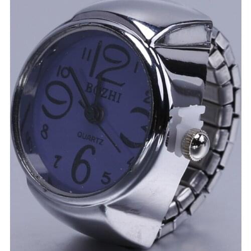 2PCS 2016 New Creative Women Fashion Lady Girl Steel Round Elastic Quartz Finger Ring with-watch Watch