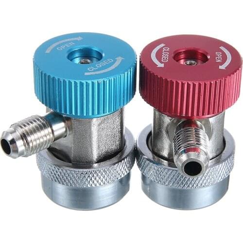 2pcs R134A Car Auto Air Conditioning A/C High Low Side Professional Quick Coupler 1/4" Accessories Parts