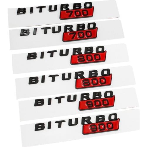 4pcs BITURBO 700 800 900 Fender Side Sticker for Mercedes Brabus AMG V8 V12 BITURBO W212 W205 W177 W246 W221 W463 Brabus Sticker