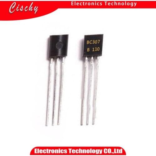 50Pcs/Lot BC307B BC307-B BC307 307 TO-92 PNP 100MA 45V Single-way Transistor Product