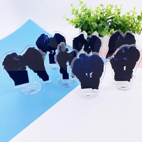 7 Pcs/lot Map of The Soul Kpop JUNGKOOK JIMIN SUGA V JHOPE RM JIN Acrylic Black Swan Figure Stand Model Toy