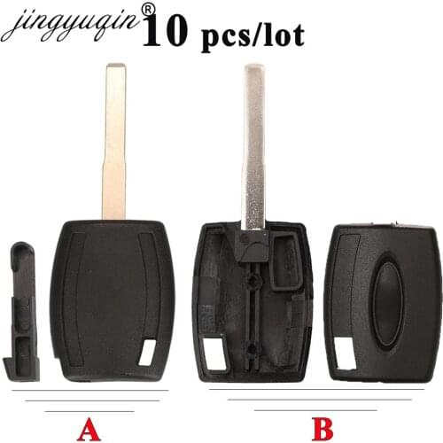Jingyuqin 10pcs/lot Transponder Key Case for Ford Fiesta Mondeo Focus C-Max S-Max Galaxy Kuga HU101 Key Fob Shell
