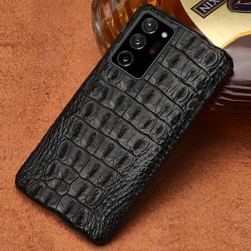 LANGSIDI Original Crocodile skin case For samsung Galaxy note 20 ultra note 10 plus s10 lite a51 a71 Genuine leather phone cover
