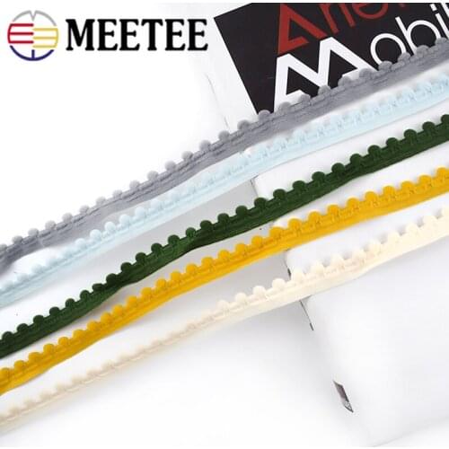 20Meters 12mm Mini Pompom Ball Elastic Band Rope Nylon Lace Trims Ribbons For Sewing DIY Clothing Home Textile Accessories