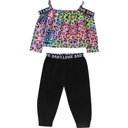 Baby Girl Clothing Set Girls Leopard Camisole Shirt Pants Set Kids Fashion Outfits Spring Summer Children Sleeveless Suits