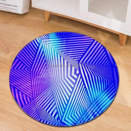 Modern Round Carpet Computer Chair cushion Kids Room Carpet 3D Printing Bedroom Floor Bedside Mat Living Room Decoration Rug