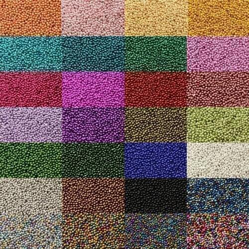 0.6-0.8mm Metal Micro Beads Glass Beads for Nails Accessories Gold Nail Beads Micro Nail Art Decorations Studs Jewelry Making