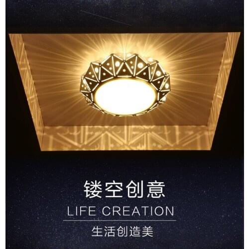 Minimalist modern led porch corridor balcony iron art creative ceiling lamp