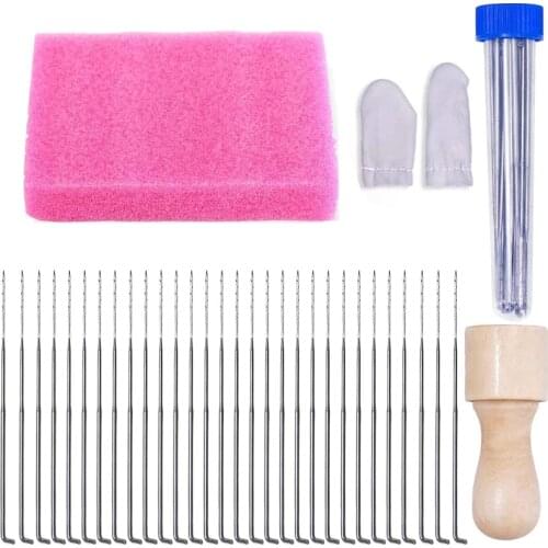 KAOBUY 34Pcs Felting Needle Kit, Needle Felting Supplies With Felting Needle, Felting Foam Pad, Felting Starter Kit For DIY