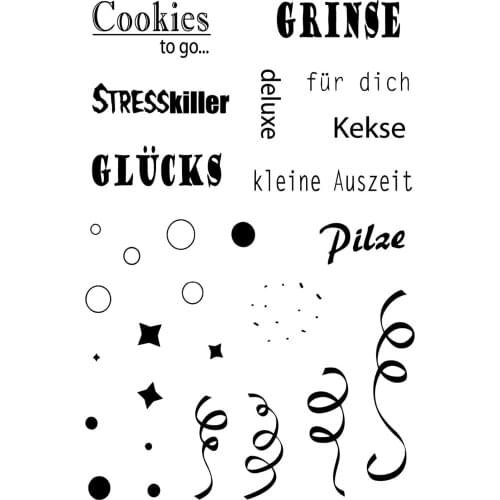 German word stamp Clear Stamp for Scrapbooking Transparent Silicone Rubber DIY Photo Album Decor R14