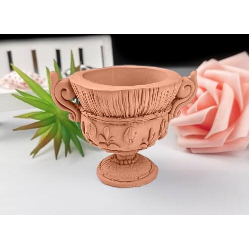 PRZY Flower Base Flower Pot Vase Mold Soap Molds Handmade Soap Mould Silicone Molds Fondant Clay Resin Candle Mould