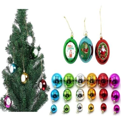 Blank Sublimation Ball Christmas Ornaments For Sublimation INk Transfer Printing Heat Press DIY Gifts Craft Can Print