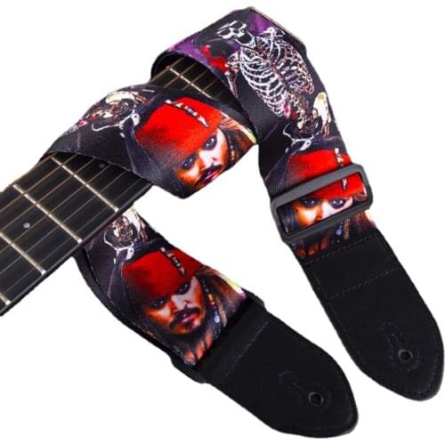 Folk Guitar Strap 41 Inch Electric Guitar Folk Style Cotton Woven Heat Transfer Musical Instrument Accessories