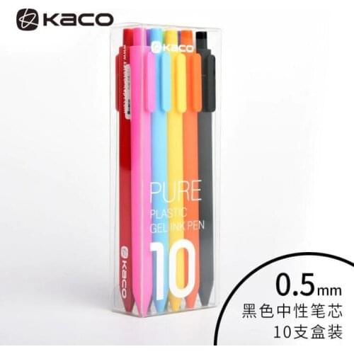 10pcs Original Xiaomi Mijia Kaco Pen 0.5mm Core Durable Signing Pen Refill Black Ink Kaco ( belong to xiaomi ) sign pen
