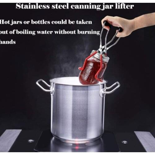Canning Jar Lifter Tongs Stainless Steel Jar Lifter with Grip Handle for Safe and Secure Grip