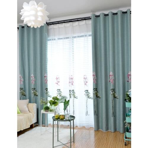 Afghani Sanding Embroidery Curtain Modern Minimalist Style Curtains Living Room Bedroom Floor-to-Ceiling Floating Curtains