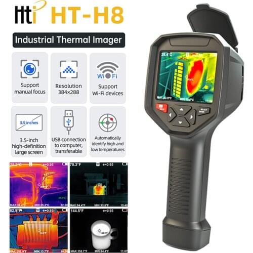 HTI HT-H8 WIFI Infrared Thermal Imager Camera Usb Handheld Temperature Automatic Tracking Rechargeable 3.5 TFT