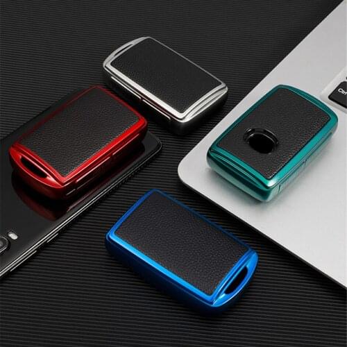 Auto Car Styling Key Fob Cover For Mazda 3 Alexa CX4 CX5 CX8 2019 2020 CX30 CX9 Leather TPU Protect Key Case Remote Shell Holder