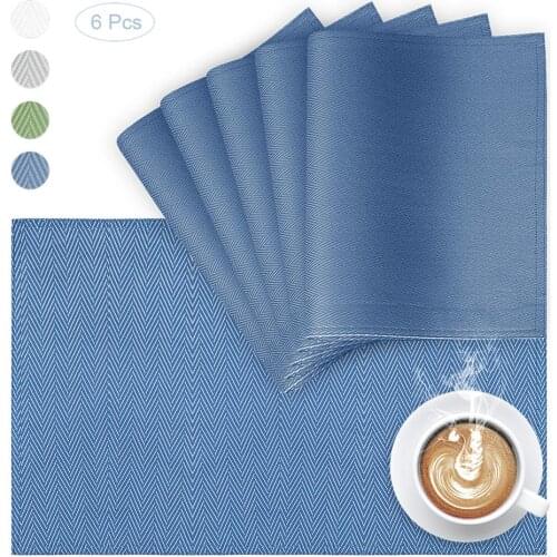 VCVCOO Placemats Washable Polyester Fabric Place Mats Stain-Resistant Dining Disc Coaster Pad Cloth Kitchen Christmas Tablemat