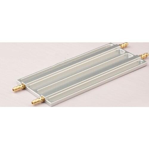 Double-inlet Lithium Battery Water Block 120*56mm Water Cooling Heat Sink With M5 5mm Water Nozzle for DIY RC Boat Water Cooling