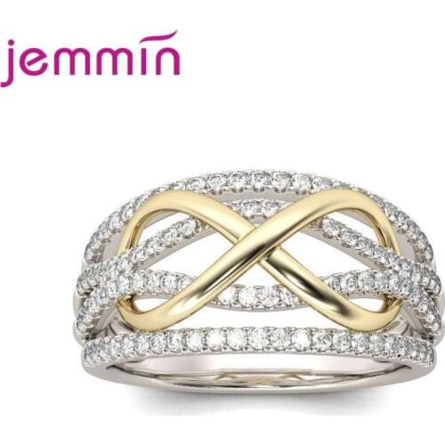 925 Sterling Silver Statement Ring for Women Exquisite Engagement 8-year Anniversary Gift Number 8 Shape Fashion Jewelry