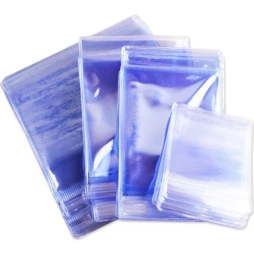1pc Clear PVC Plastic Coin Bag Case Wallets Transparent Storage Envelopes Seal Plastic Storage Bag gift package Wholesale