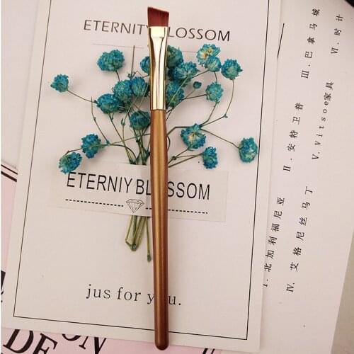 1Pcs Angled Eyebrow Brush Nylon Hair Bevel Eyebrow Brush Eye Makeup Brush Single Liquid Eyeliner Cosmetics Tools