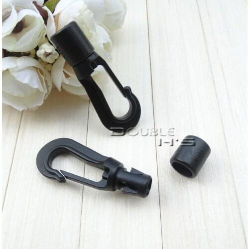 10pcs/lot 49mm Dia.5mm Snap Hook For Ribbon Lanyards Cord Backpack Bags Tag Holder Black