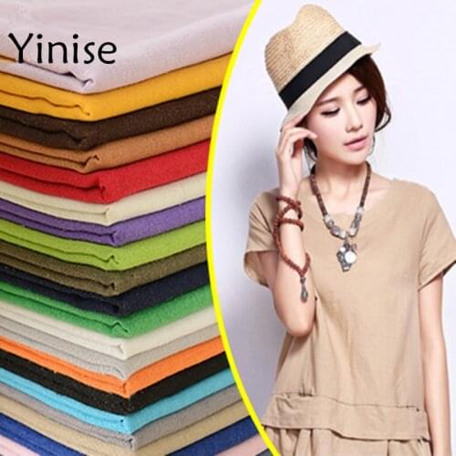 100x140cm Linen Cotton Fabric For Patchwork Quilting Linen Fabrics Cloth For Sofa Material DIY Curtain Canvas Cushion Tablecloth