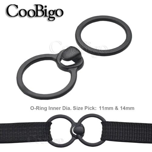 12pcs Plastic O Ring Front Clip Bra Holders Buckle Black Safety Lock Buckles for Lingerie Underwear DIY Accessories 11mm 14mm