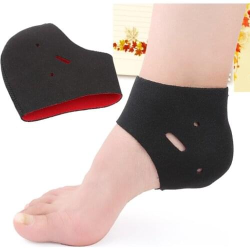 2 pieces Socks Heel Protector Protective Sleeve Heel Spur Pads for Relief Plantar Fasciitis Heel Pain Reduce Pressure on Heel