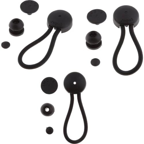 3Pcs Black Ball Bungee Bungie Cord Marine Boat Cover Canopy Tarp Tie Downs