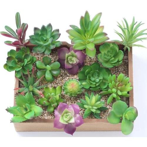 36 Styles Artificial Succulents Green Plants Mini Bonsai Garden Bedroom Hotel Table Wedding Decoration Fake Home Decor