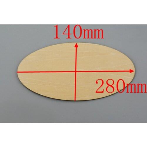 6pcs/set 280mm Blank unfinished wooden oval crafts supplies laser cut rustic wood wedding rings ornaments 171169