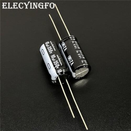 5pcs/50pcs 10uF 350V10uF NICHICON VZ Series 10x20mm Wide Temperature Range Aluminum Electrolytic Capacitor