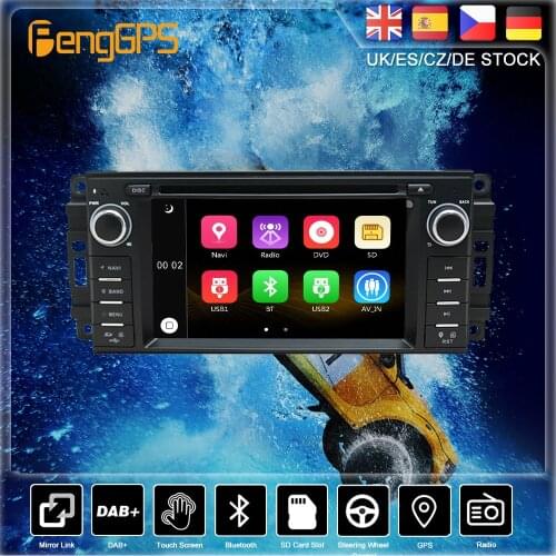 For Dodge Ram Challenger Chrysler 300C Jeep Wrangler JK Car Multimedia Player GPS Navigation Touch Screen Auto Radio Stereo DVD