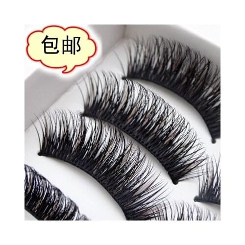 Free shipping 2015 hot sale 5 Pairs/lot natural long thick cocking up girl High quality false eyelashes charming fake eyelashes