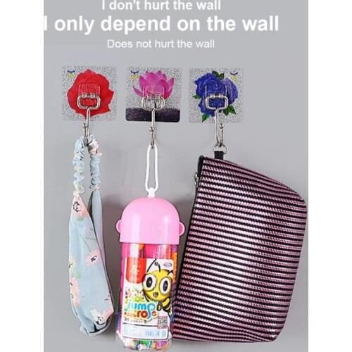 Household Double-sided Self Adhesive Wall Hooks Seamless Hooks Reusable Anti-slip Wall Mounted Hook Organizer Dropshipping