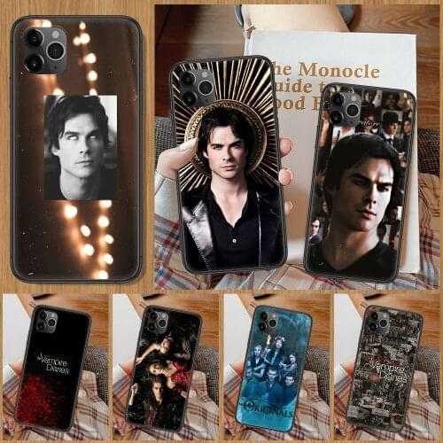 The Vampire Diaries Damon Salvatore Phone Case For iphone 5 5S SE 2 6 6S 7 8 11 12 Mini Plus X XS XR Pro Max black tpu