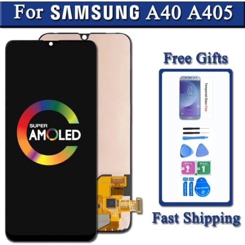 Display Super AMOLED for Samsung galaxy A40 A405 A405FN A405F A405FM display touch Screen Digitizer Assembly lcd replacement