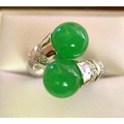 Hot sale new Style Beautiful natural green jade ring size 6-9 good