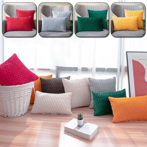 Covers Wave Striped Classic Velvet Pillowslip Brown Navy Blue Sofa Bedroom Car Wedding Home Supplies Pillow Case