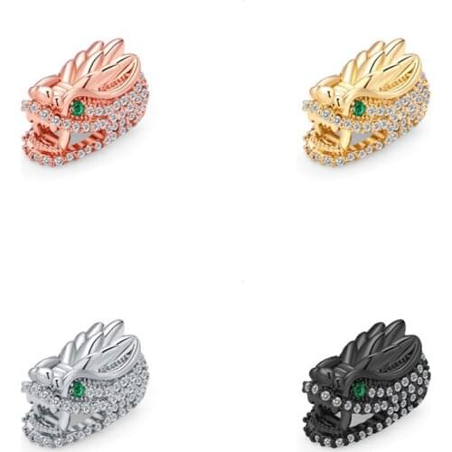 Cubic Zirconia CZ Copper Dragon For Beads & Jewelry Making Charms Fit Bracelets Necklace Handmade DIY Accessories Wholesale
